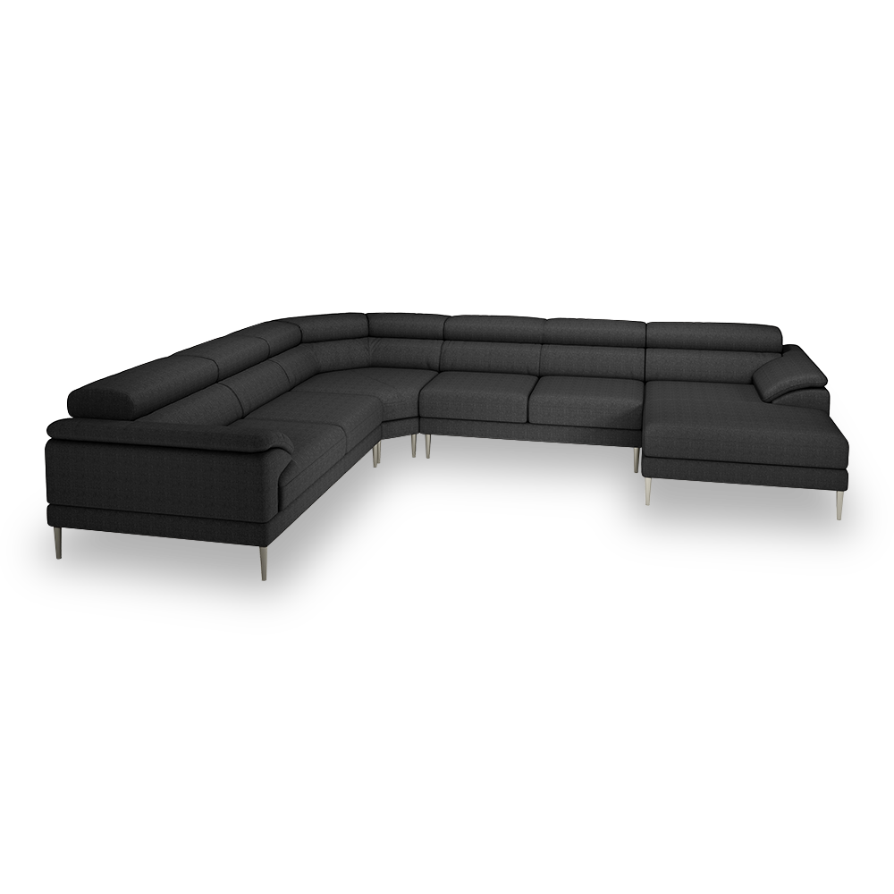 YELDON - Modular Fabric / Leather Corner Sofa