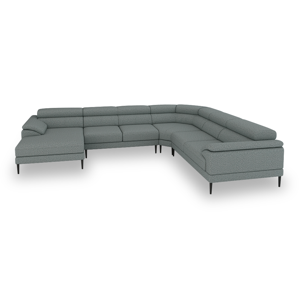 YELDON - Modular Fabric / Leather Corner Sofa
