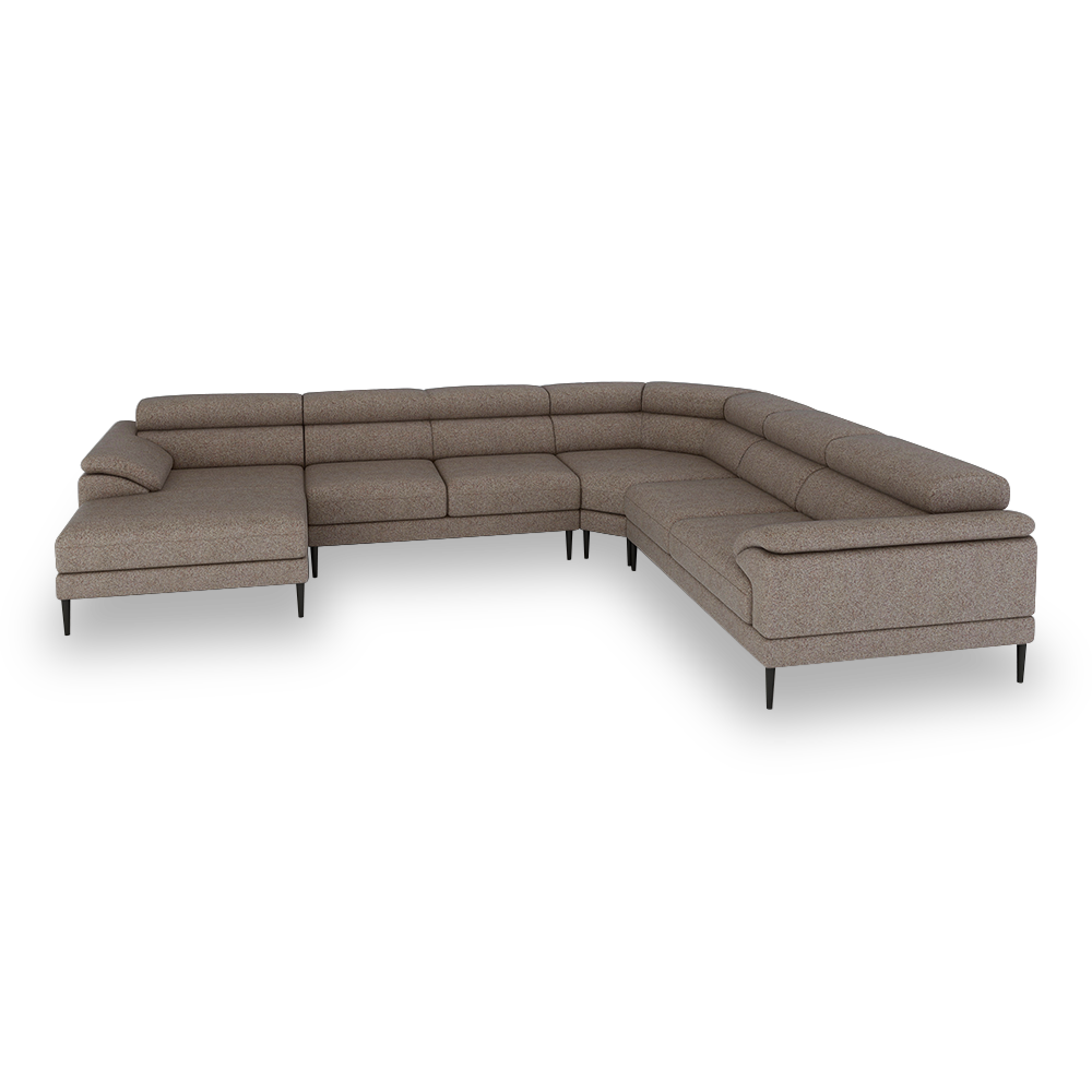 YELDON - Modular Fabric / Leather Corner Sofa