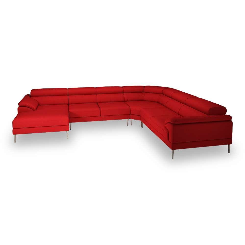 YELDON - Modular Fabric / Leather Corner Sofa