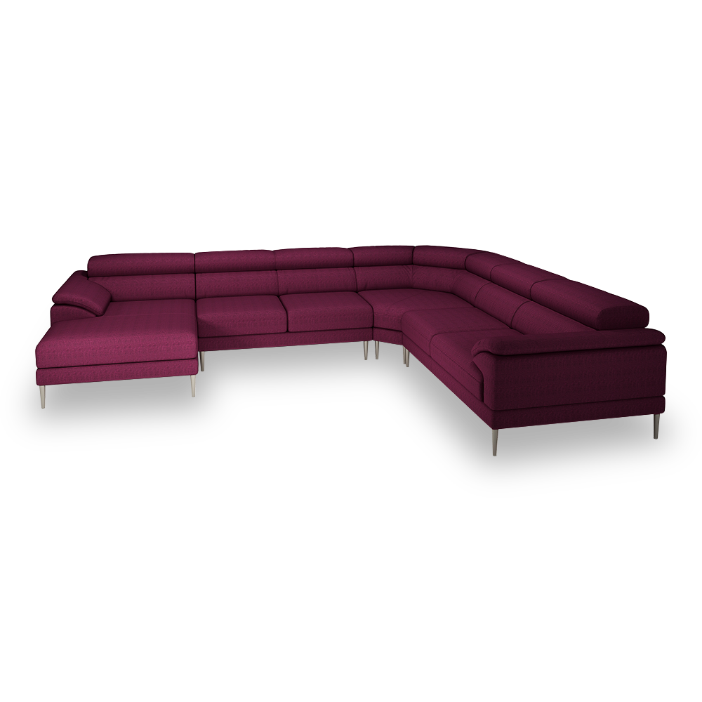 YELDON - Modular Fabric / Leather Corner Sofa