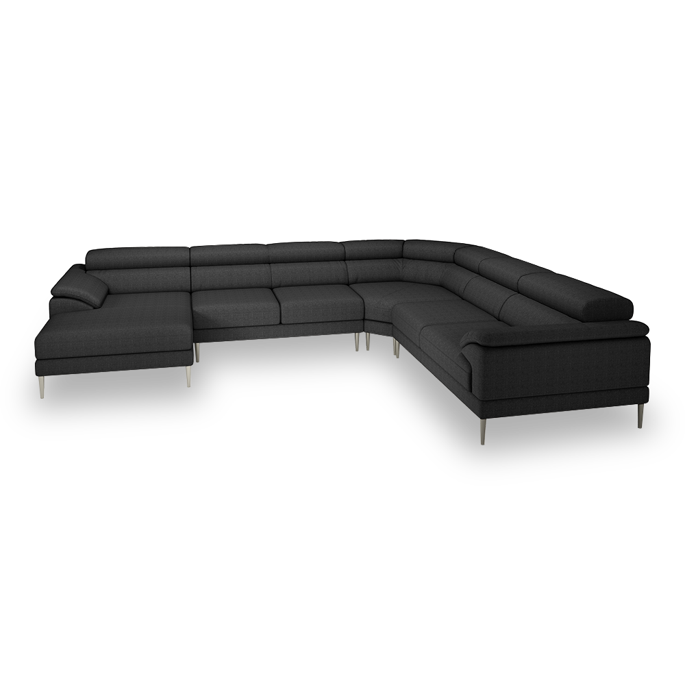 YELDON - Modular Fabric / Leather Corner Sofa