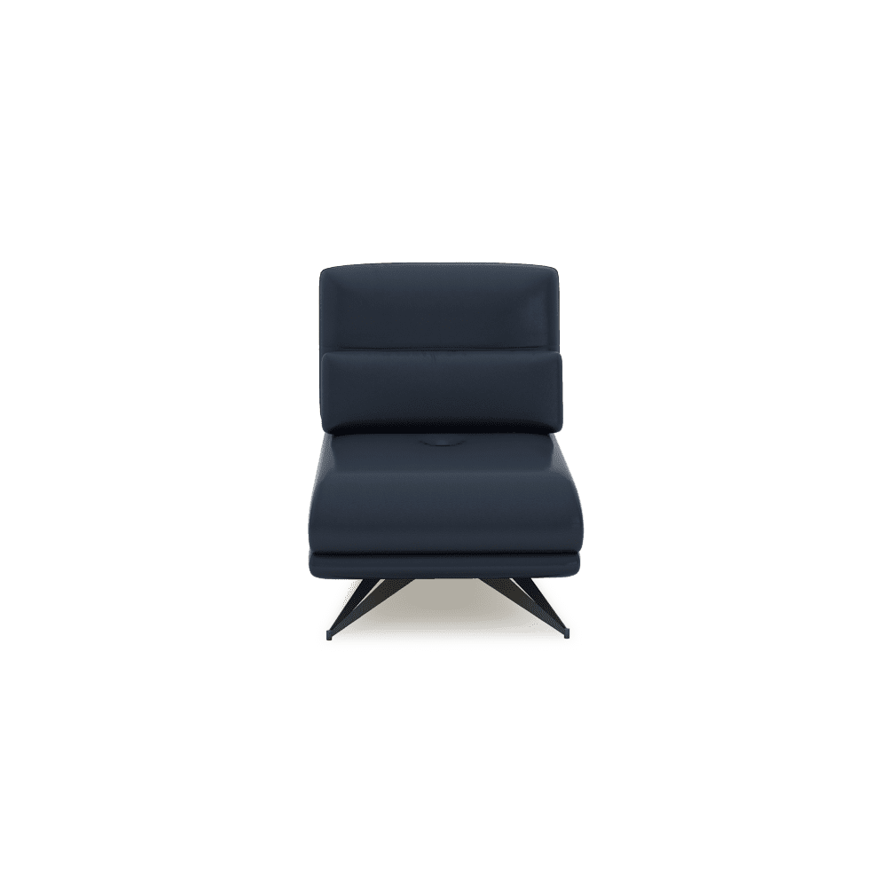 VILLA - Modular Push-Back Fabric / Leather Sofa (1-Seater)