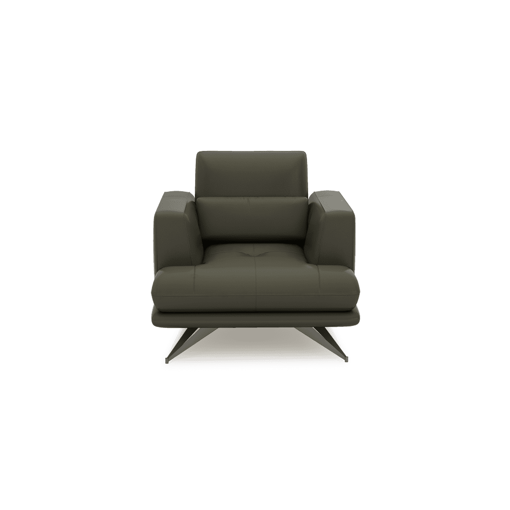 VILLA - Modular Push-Back Fabric / Leather Sofa (1-Seater)