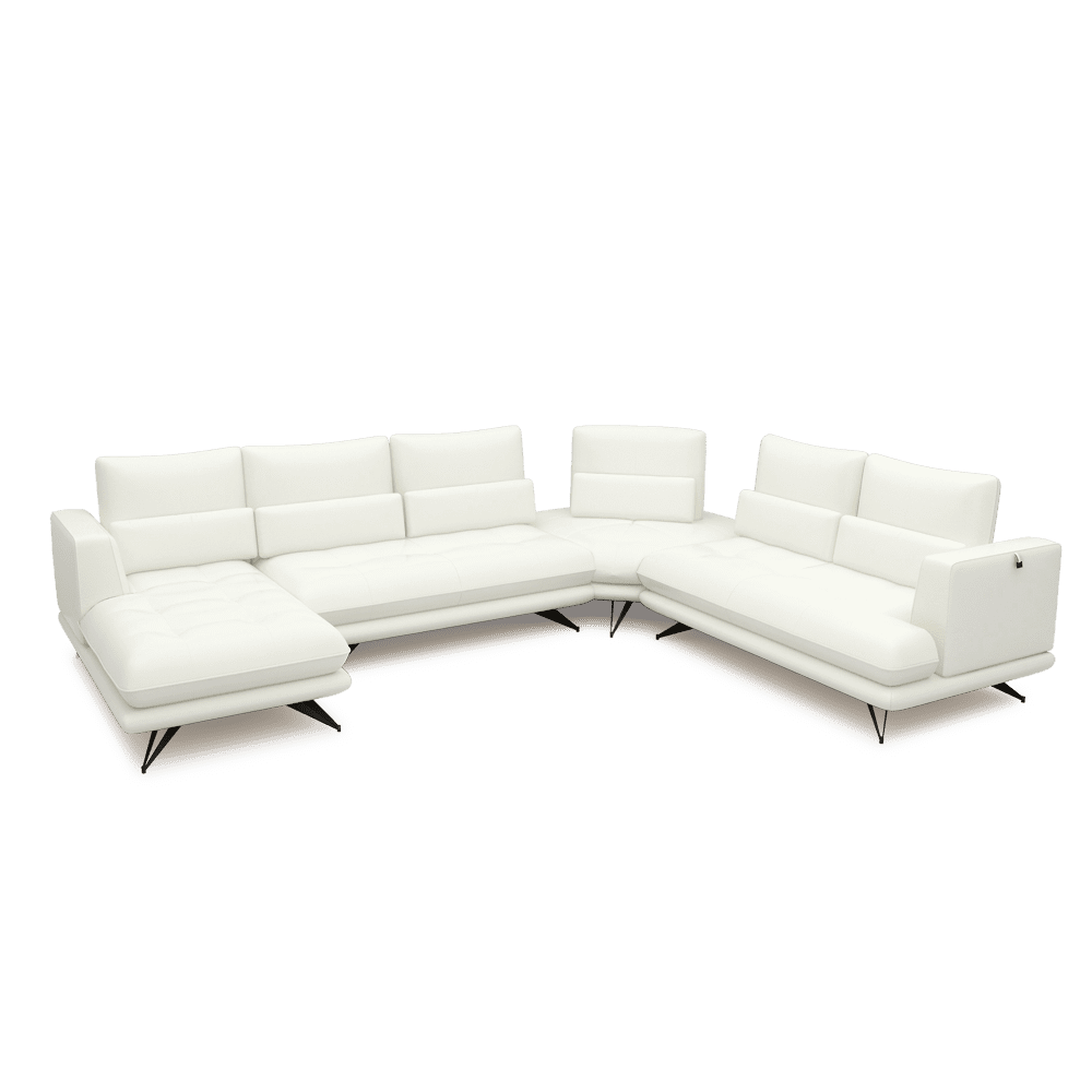 VILLA - Modular Push-Back Fabric / Leather Sofa (Corner)