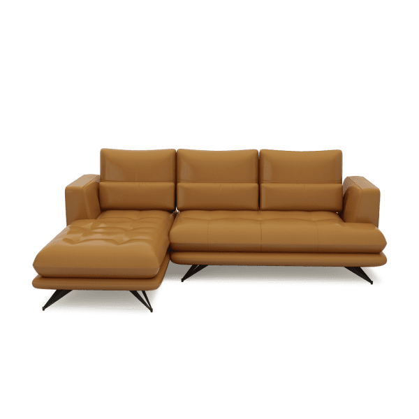 VILLA - Modular Push-Back Fabric / Leather Sofa (L-Shaped)