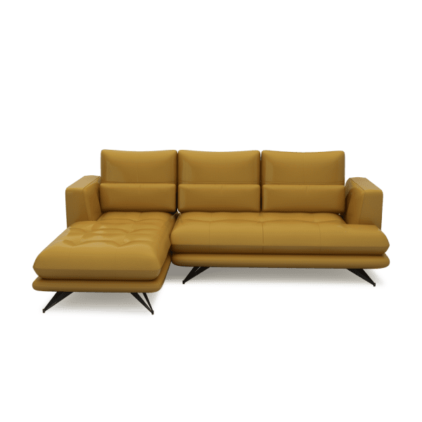 VILLA - Modular Push-Back Fabric / Leather Sofa (L-Shaped)