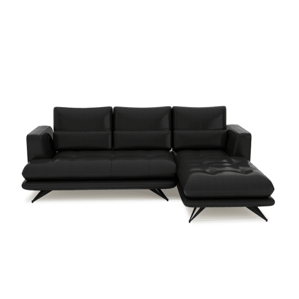 VILLA - Modular Push-Back Fabric / Leather Sofa (L-Shaped)