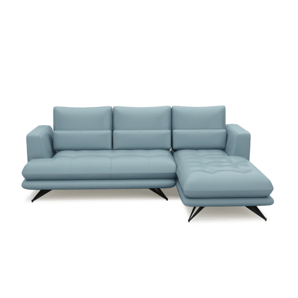 VILLA - Modular Push-Back Fabric / Leather Sofa (L-Shaped)