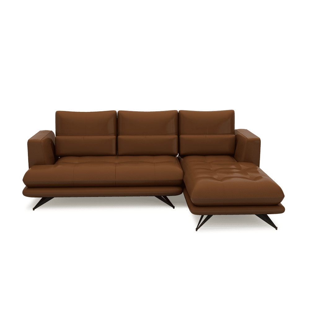 VILLA - Modular Push-Back Fabric / Leather Sofa (L-Shaped)