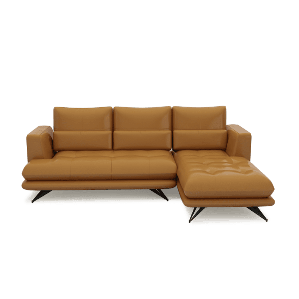 VILLA - Modular Push-Back Fabric / Leather Sofa (L-Shaped)