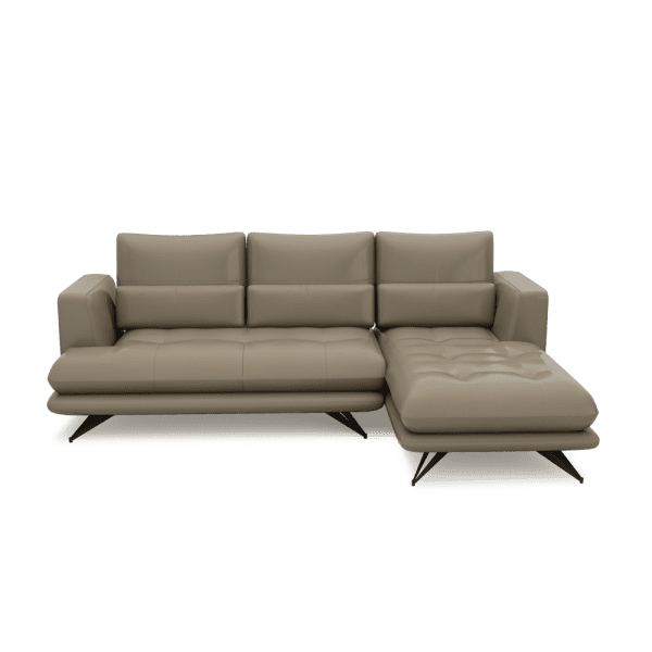 VILLA - Modular Push-Back Fabric / Leather Sofa (L-Shaped)