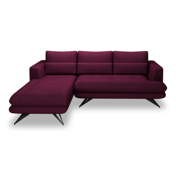 VILLA - Modular Push-Back Fabric / Leather Sofa (L-Shaped)