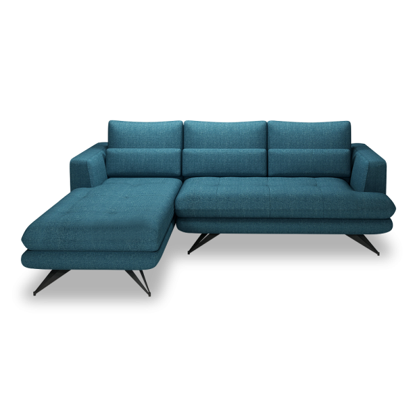 VILLA - Modular Push-Back Fabric / Leather Sofa (L-Shaped)