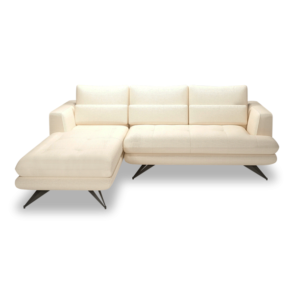 VILLA - Modular Push-Back Fabric / Leather Sofa (L-Shaped)