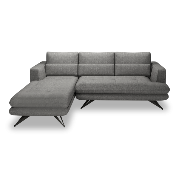VILLA - Modular Push-Back Fabric / Leather Sofa (L-Shaped)