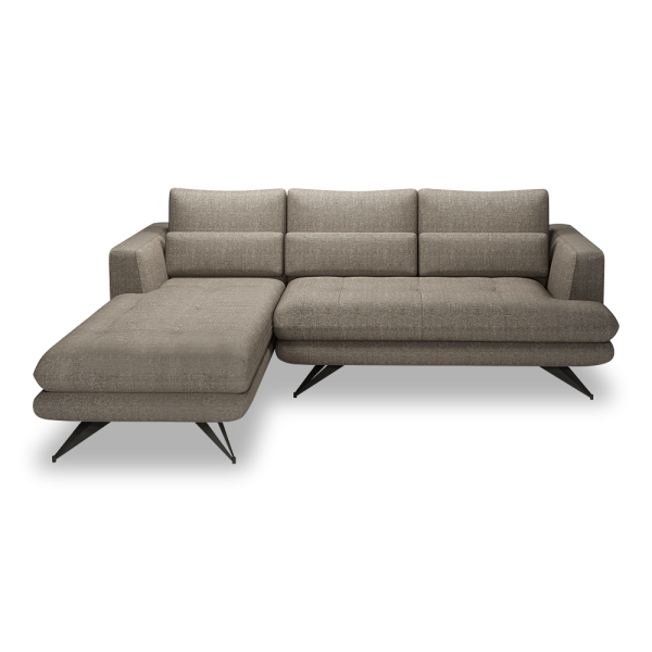 VILLA - Modular Push-Back Fabric / Leather Sofa (L-Shaped)