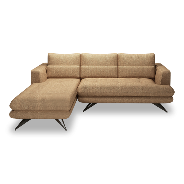 VILLA - Modular Push-Back Fabric / Leather Sofa (L-Shaped)