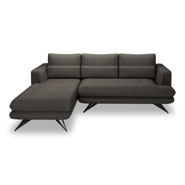 VILLA - Modular Push-Back Fabric / Leather Sofa (L-Shaped)