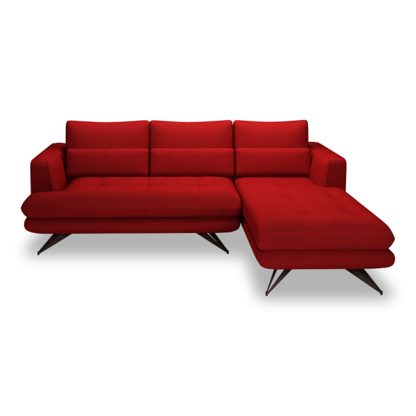 VILLA - Modular Push-Back Fabric / Leather Sofa (L-Shaped)