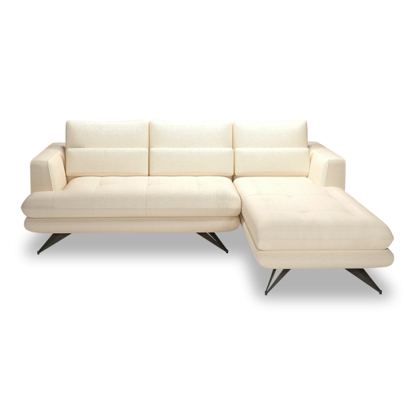 VILLA - Modular Push-Back Fabric / Leather Sofa (L-Shaped)