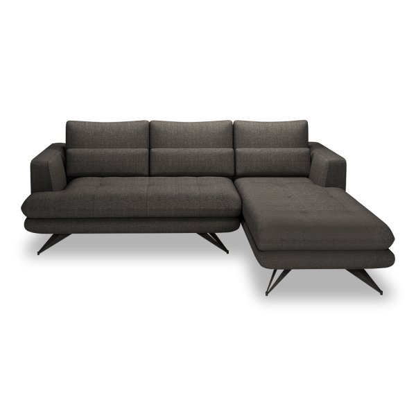 VILLA - Modular Push-Back Fabric / Leather Sofa (L-Shaped)