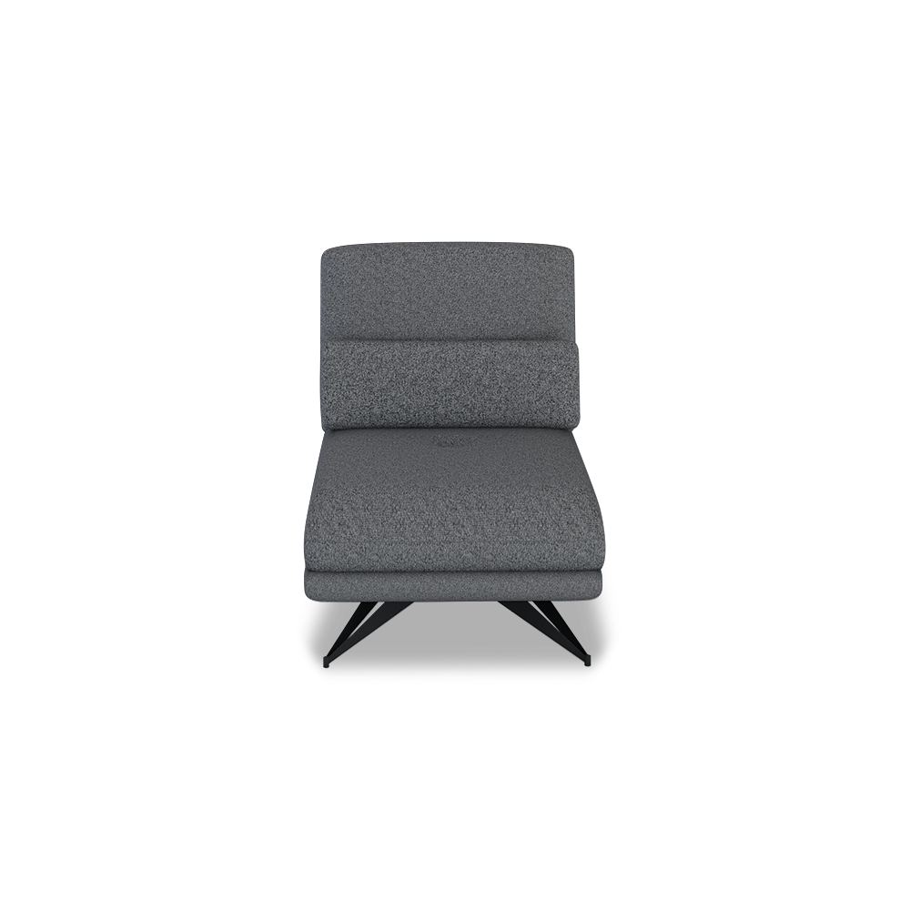 VILLA - Modular Push-Back Fabric / Leather Sofa (1-Seater)