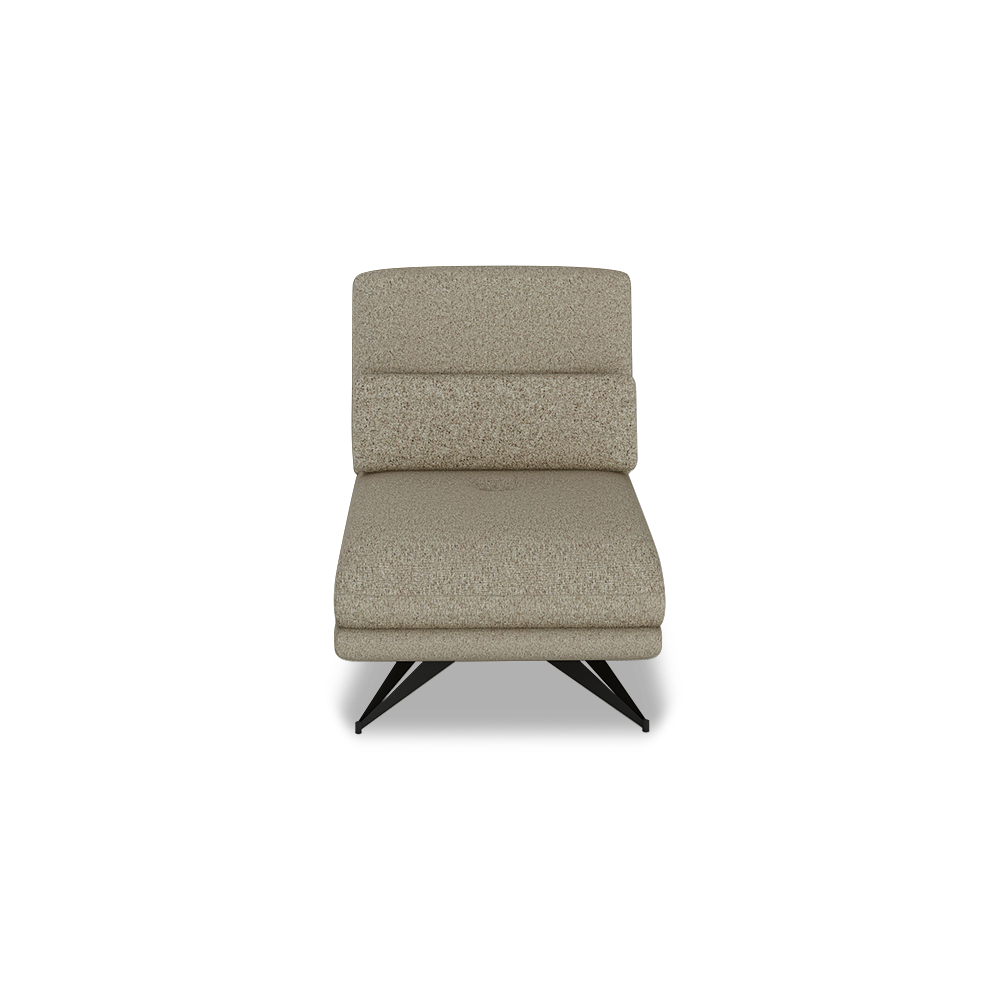 VILLA - Modular Push-Back Fabric / Leather Sofa (1-Seater)