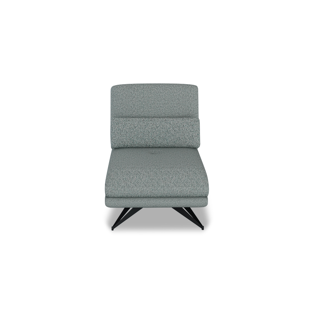 VILLA - Modular Push-Back Fabric / Leather Sofa (1-Seater)