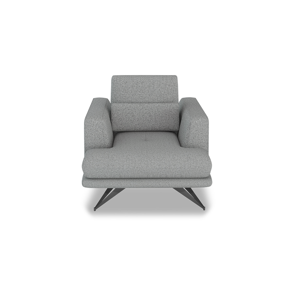 VILLA - Modular Push-Back Fabric / Leather Sofa (1-Seater)