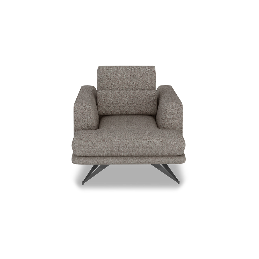 VILLA - Modular Push-Back Fabric / Leather Sofa (1-Seater)