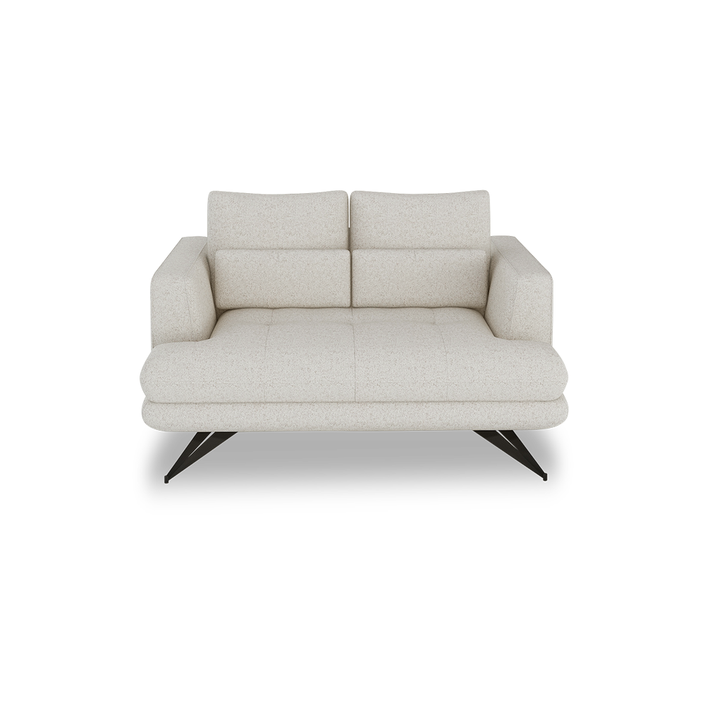 VILLA - Modular Push-Back Fabric / Leather Sofa (2-Seater)