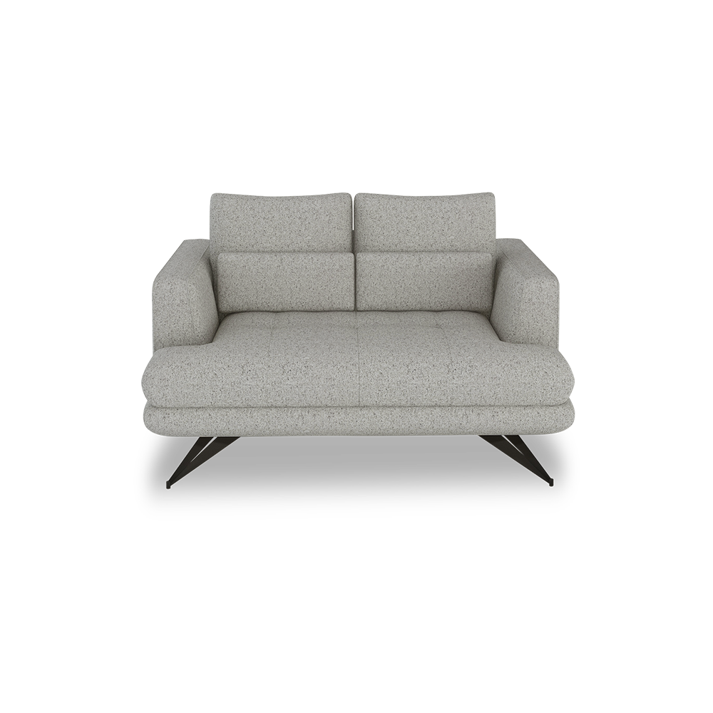 VILLA - Modular Push-Back Fabric / Leather Sofa (2-Seater)