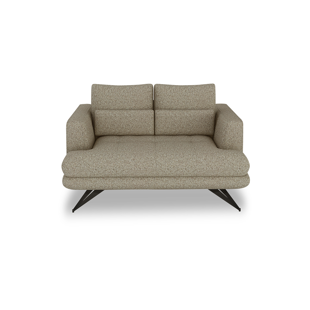 VILLA - Modular Push-Back Fabric / Leather Sofa (2-Seater)