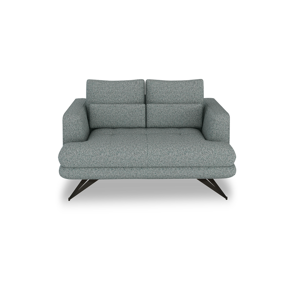 VILLA - Modular Push-Back Fabric / Leather Sofa (2-Seater)