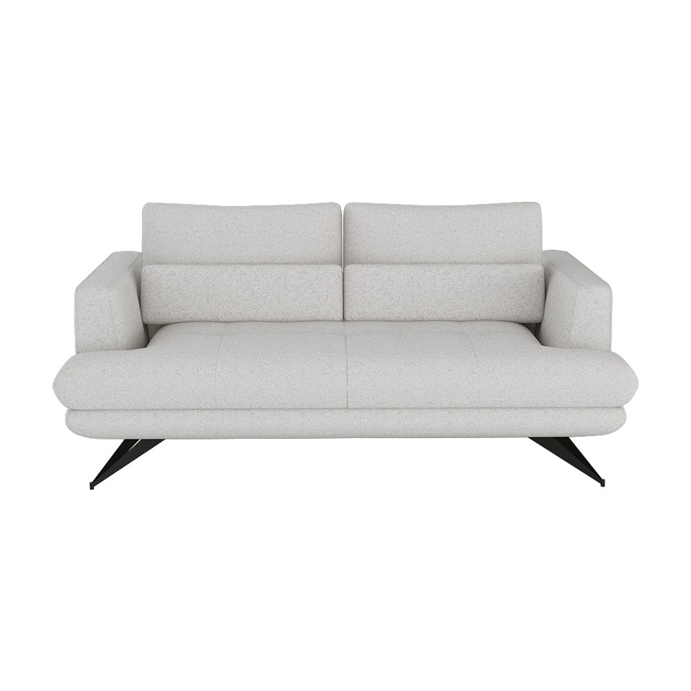 VILLA - Modular Push-Back Fabric / Leather Sofa (3-seater)