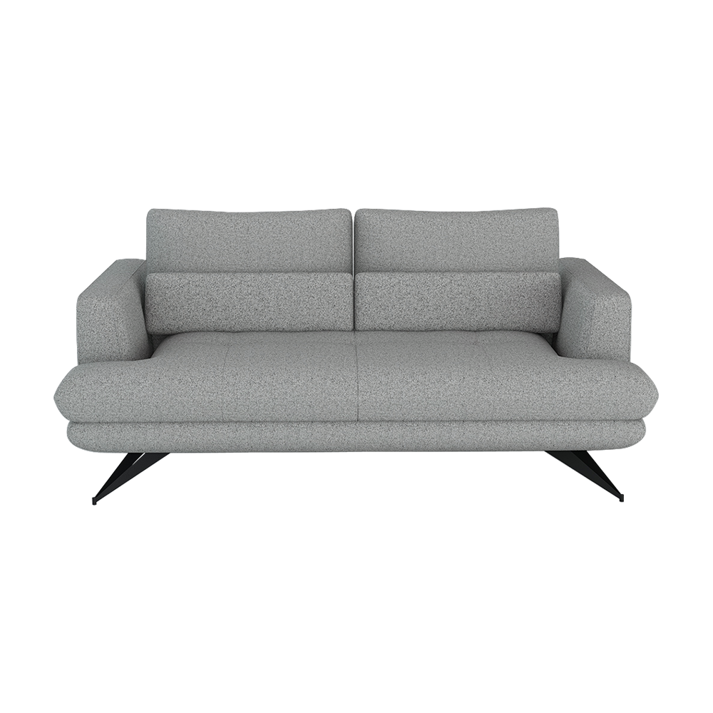 VILLA - Modular Push-Back Fabric / Leather Sofa (3-seater)