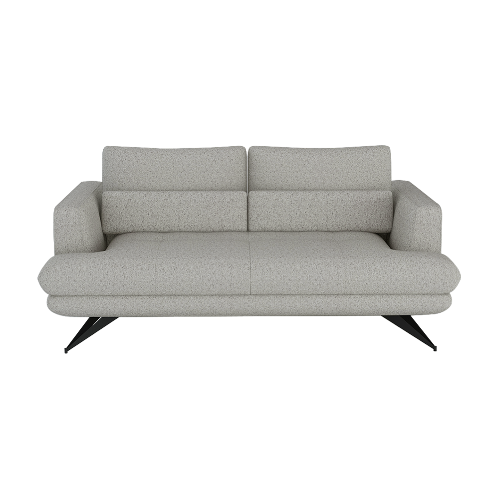 VILLA - Modular Push-Back Fabric / Leather Sofa (3-seater)