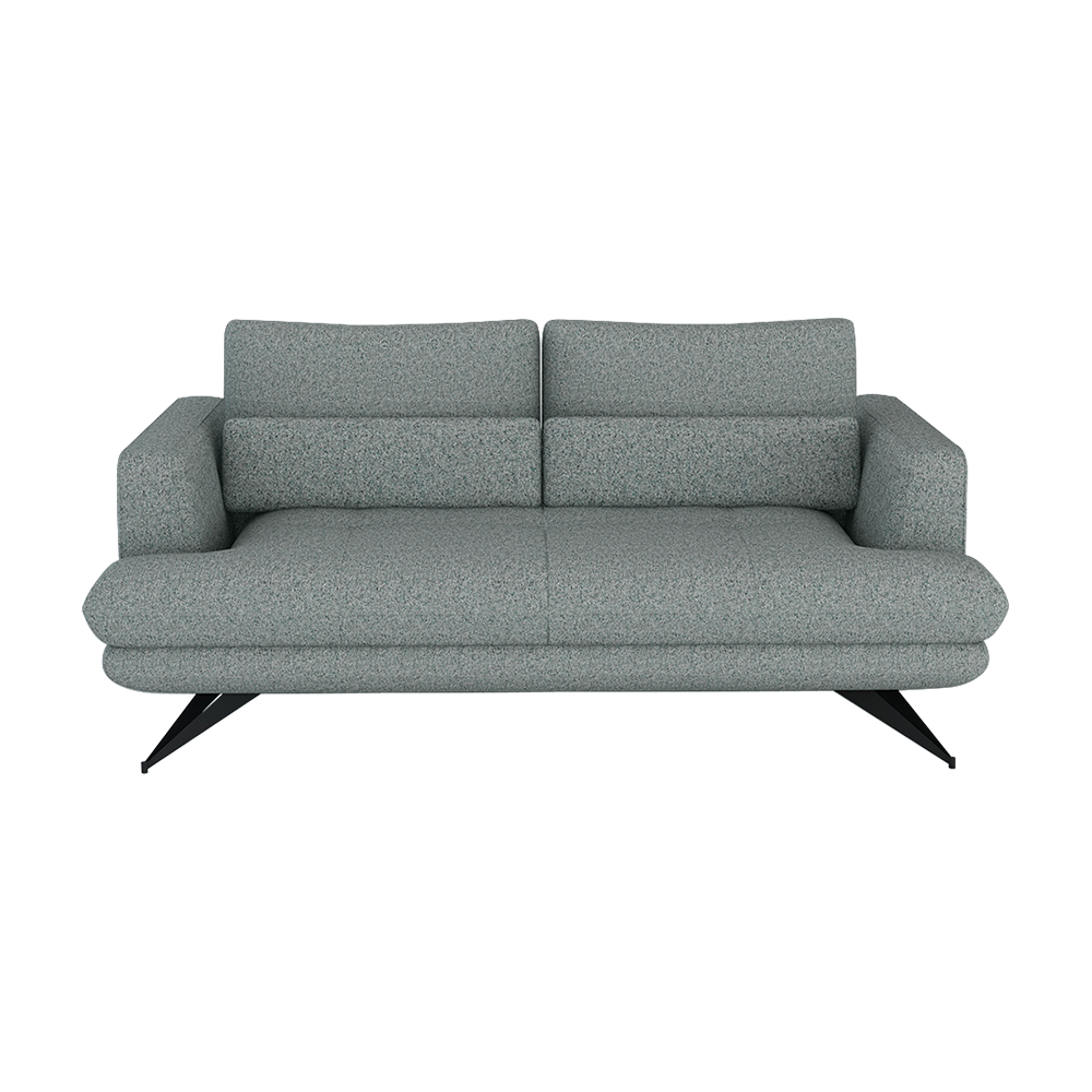 VILLA - Modular Push-Back Fabric / Leather Sofa (3-seater)
