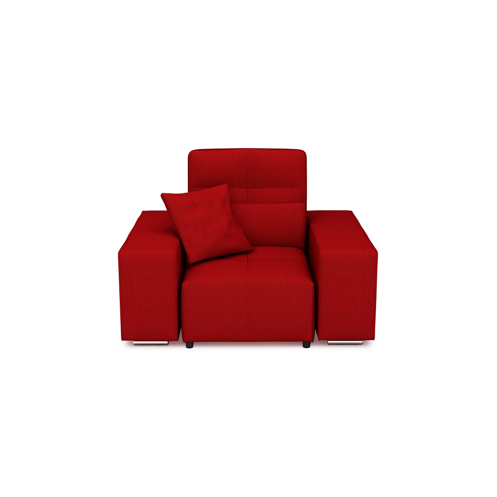 JERON – Modular Push Back Fabric Sofa with Storage Arm (1-seater)