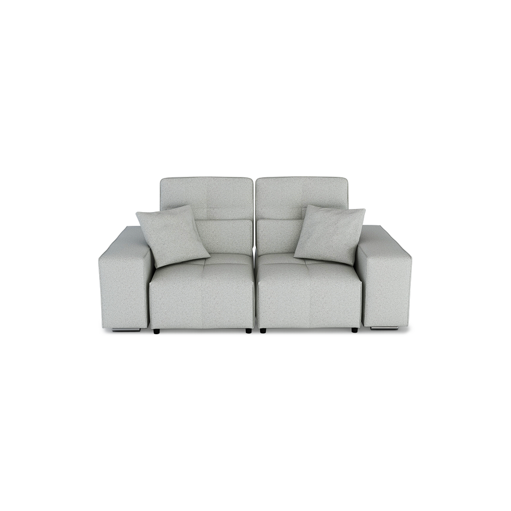 JERON – Modular Push Back Fabric Sofa with Storage Arm (2-seater)