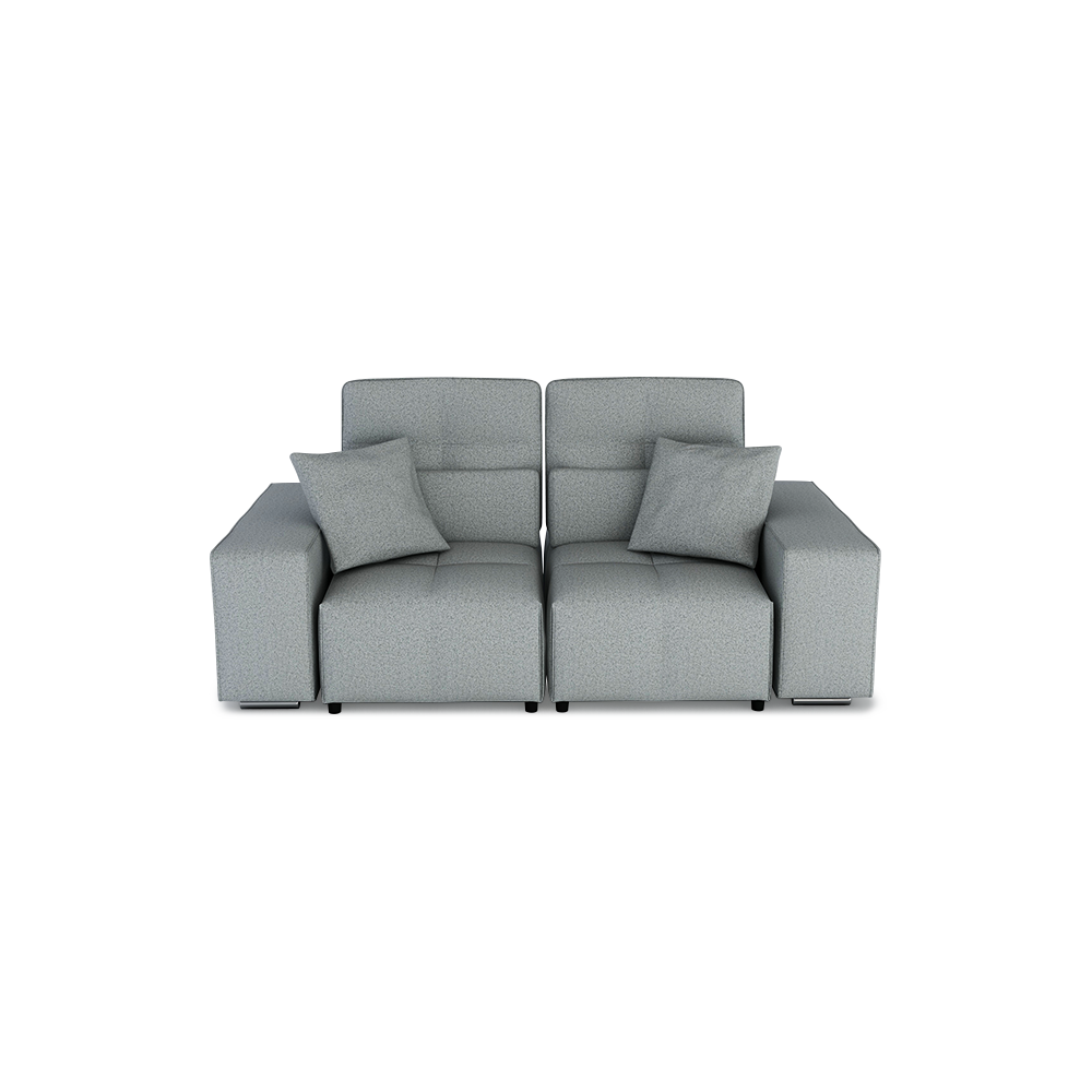 JERON – Modular Push Back Fabric Sofa with Storage Arm (2-seater)
