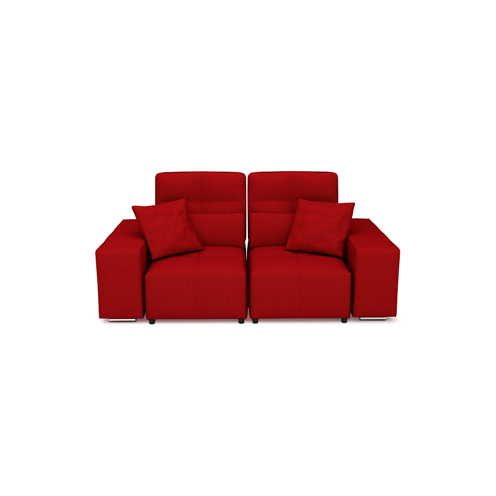 JERON – Modular Push Back Fabric Sofa with Storage Arm (2-seater)