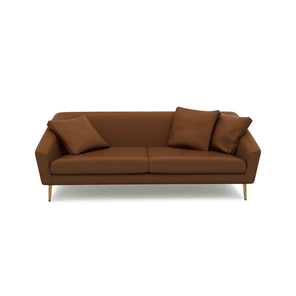 LORO - Low Back Fabric / Leather Sofa (3-seater)