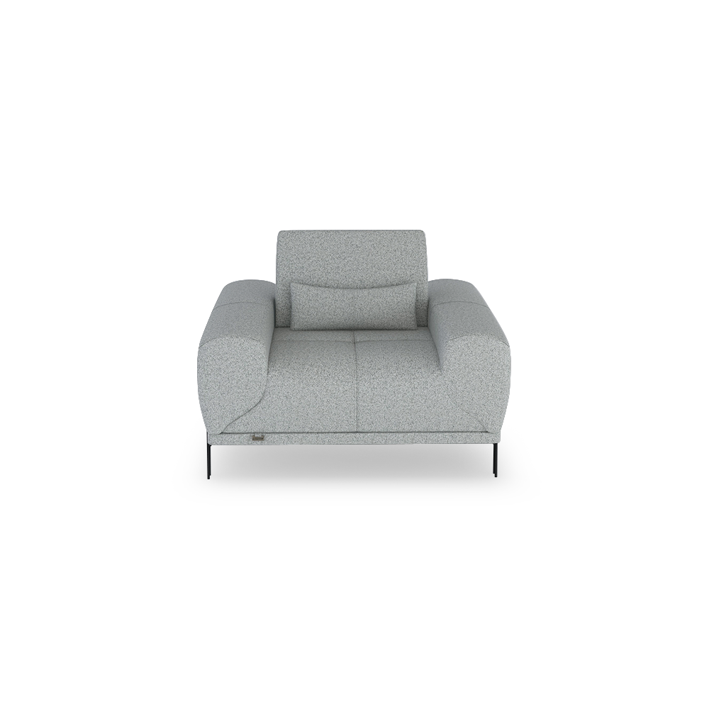 WILFORD – Modular Fabric / Leather Sofa with Adjustable Backrest (1-seater)