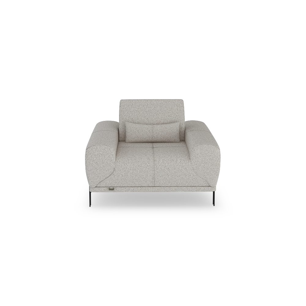 WILFORD – Modular Fabric / Leather Sofa with Adjustable Backrest (1-seater)