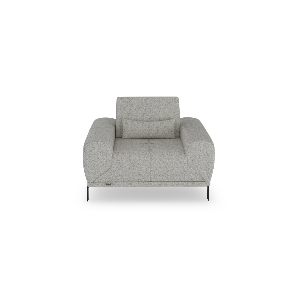 WILFORD – Modular Fabric / Leather Sofa with Adjustable Backrest (1-seater)
