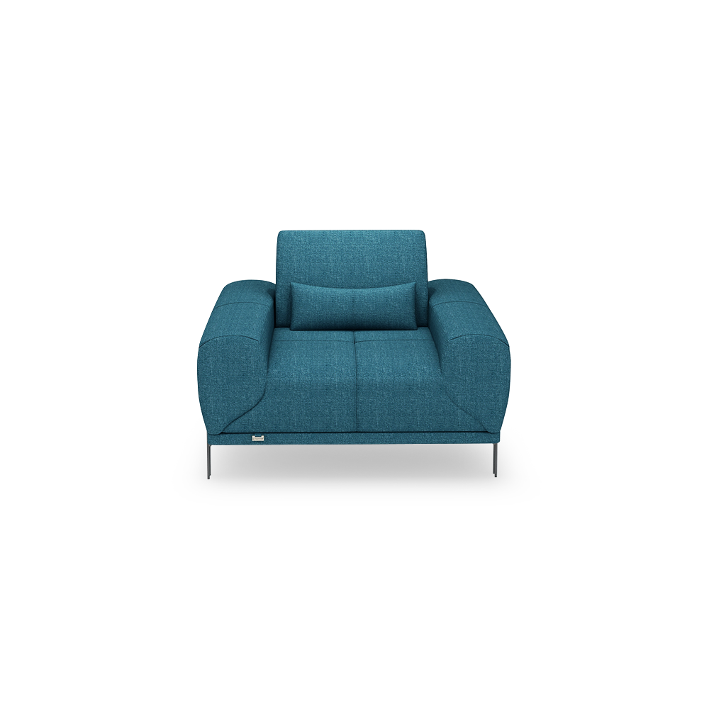 WILFORD – Modular Fabric / Leather Sofa with Adjustable Backrest (1-seater)