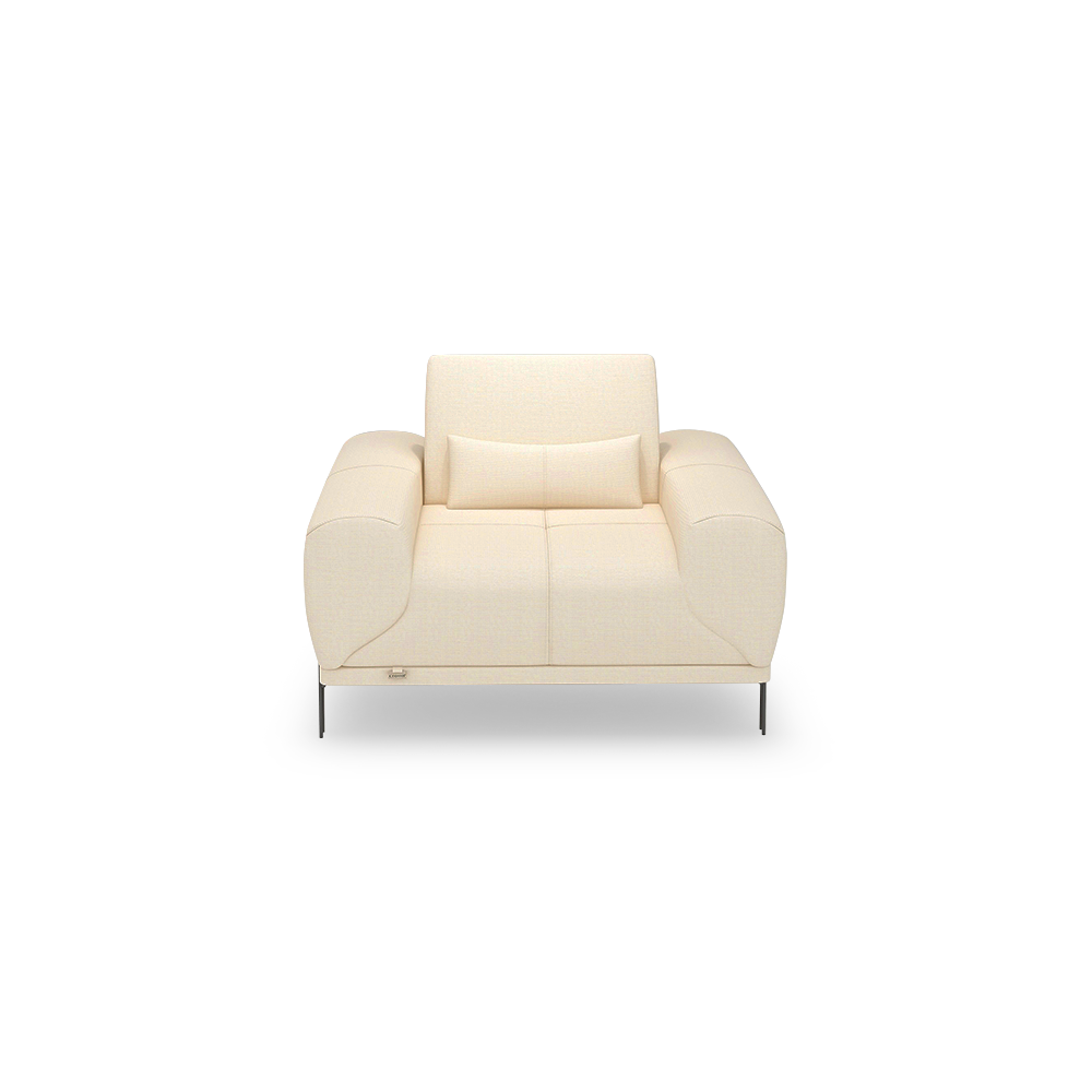 WILFORD – Modular Fabric / Leather Sofa with Adjustable Backrest (1-seater)