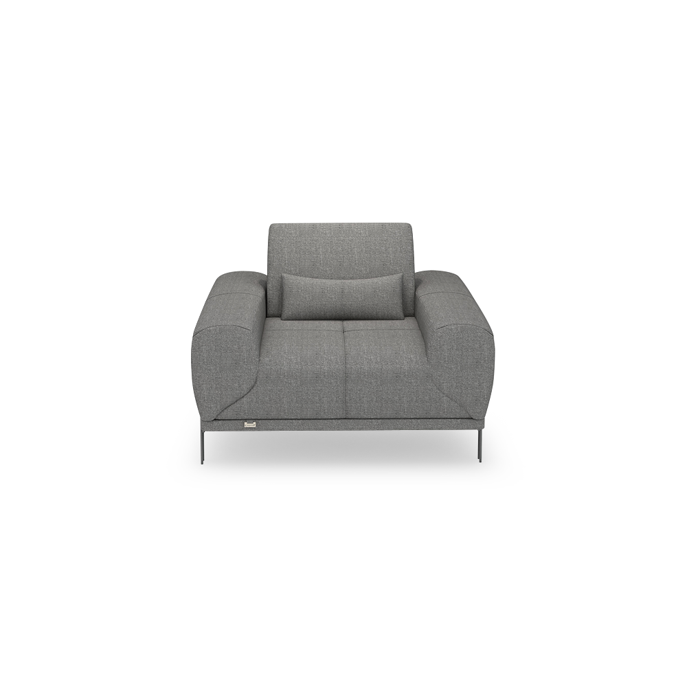 WILFORD – Modular Fabric / Leather Sofa with Adjustable Backrest (1-seater)